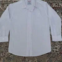 پیرهن اسپرت  سفید و مشکی