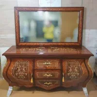 آینه کنسول معرق چوبی کد A1(اقساطی)