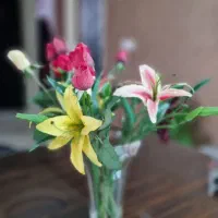 گل و گلدان بلور