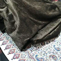 پارچه مخمل ترک درحد نو  قهوه ای تیره