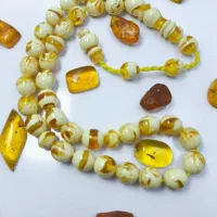 تسبیح کهربای لهستانی اصل کمیاب