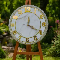 ساعت رزینی لاکچری طرح مرمر