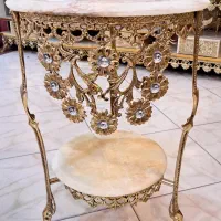 میز تلفن وخاطره برنز برنزی