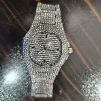 ساعت فول نگین رنگ نقره ای قیمت خوب نوو