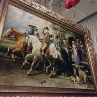 تابلو فرش چله ابریشم بدرقه