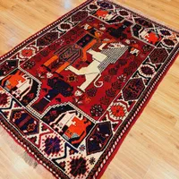 قالیچه دستباف شیراز زمینه لاکی|فرش|تهران, اکباتان|دیوار