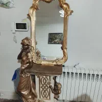 مبلمان استیل سلطنتی و آینه کنسول|مبلمان خانگی و میز عسلی|چهارباغ, |دیوار