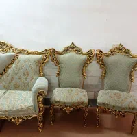 مبل استیل سلطنتی 9 نفره راش با جلو مبلی|مبلمان خانگی و میز عسلی|قم, وادی السلام|دیوار