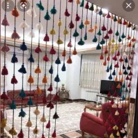 انواع پرده دست بافت|پرده، رانر، رومیزی|جیرفت, |دیوار