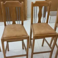 ۴ عدد صندلی اوپن چوب راش بلند