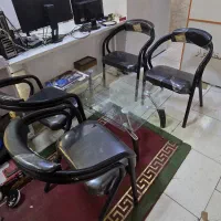 صندلی و میز اداری شیشه ای