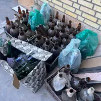 بطری شیشه ای سرکه و آبغوره