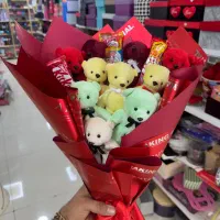 جعبه کادویی کادو دسته گل عروسکی استیج باکس بادکنک