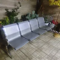 دو عدد صندلی انتظار چهار نفره استیل