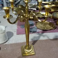 شمعدان تالاری رومیزی 5 شاخه طلایی سیلور