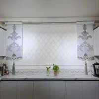 دو عدد لوستر ۵ شاخه تمام کریستال و پرده دو مکانیزم|لوستر و چراغ آویز|ری, فیروزآبادی|دیوار