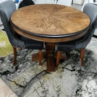 میز ناهارخوری چهارنفره با دو صندلی ،نو