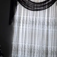 دو عدد پرده سه لایه پرده ساده و تور و سلطنتی کتیبه|پرده، رانر، رومیزی|شیراز, شهرک مطهری|دیوار