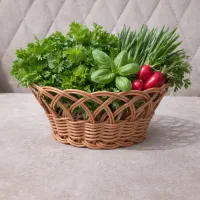 سبد سبزی دست بافت