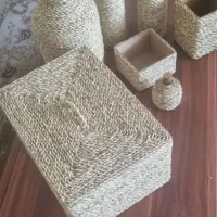 انواع باکس داخلش چوب بافته شده با طناب حصیری|صنایع دستی و سایر لوازم تزئینی|فردیس, شهرک وحدت|دیوار
