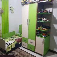 تخت خواب و کمد تمام MDF به همراه تشک