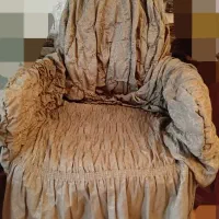 کاور پارچه ای مبل کلاسیک و استیل تاج دار