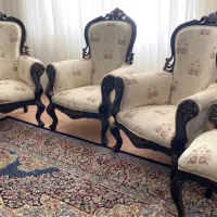 مبل سلطنتی ۹ نفره با میز و روکش|مبلمان خانگی و میز عسلی|تربت جام, شهید نصرالهی|دیوار