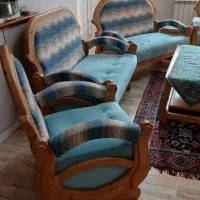 مبل با چوب نرات و پارچه کاملا سالم