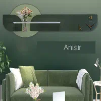تابلو ساعت دیواری شلف دکوراتیو مدرن (سبز کد3)