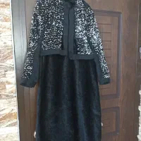 لباس مشکی مخمل پولک ار