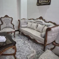مبلمان استیل ۷ نفره با میز ناهارخوری