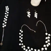 ست گردنبند و دستبند و گوشواره مروارید