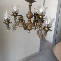 دو عدد لوستر سه شاخ با کریستال|لوستر و چراغ آویز|اصفهان, آبشار|دیوار