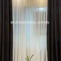 والن پرده ساتن قهوه ایی