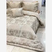 روتختی دونفره ۱۶۰ ۸ تیکه پتینه مخمل طلاکوب