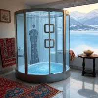 سونابخار کابین دار برای سرمای اردبیل با دوش جکوزی