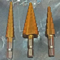 مته کاجی 3عددی مخروطی سایز 3 تا 20 میلیمتر نو نو