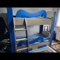 تخت دو طبقه ام دی آف سالم  و میز کار|تخت و سرویس خواب|رشت, پل تالشان|دیوار
