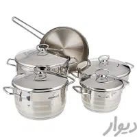 سرویس قابلمه9پارچه کف چدن استیل کرکماز ارسال|ظروف پخت‌وپز|مشهد, طلاب|دیوار