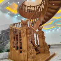 ساخت پله دوبلکسی ونرده چوبی