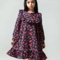 پیراهن لینن کرکی بهاره