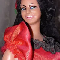 عروسک اسپانیایی قدیمی ۶۰ ساله ۵۰ سانتی