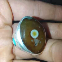 انگشتر سلیمانی تک چشم کهنه نقره 925