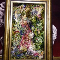 تابلو فرش مینیاتوری بوی بهار