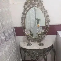 آینه وشمعدانی برنز