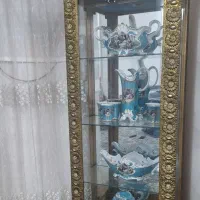 ویترین و آیینه شمعدان برنزی