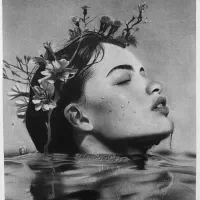 طراحی چهره سیاه قلم|تابلو، نقاشی، عکس|مرودشت, محمد آباد|دیوار