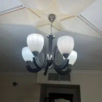 لوستر چوب و شیشه