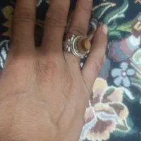 انگشتر نقره ی 24عیار نگین بابا قوری اصل