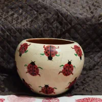 ۳ گلدان سفال اصل پرچمی زیبا قابل استفاده هنری|صنایع دستی و سایر لوازم تزئینی|شاهین‌شهر, عطار|دیوار